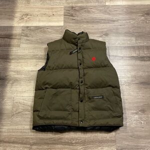 Men's Olive Green Canadien Goose downed puffer vest